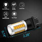LED Turn Signal Parking Light Bulb Replacement for 3000K Bright Amber (1PC)
