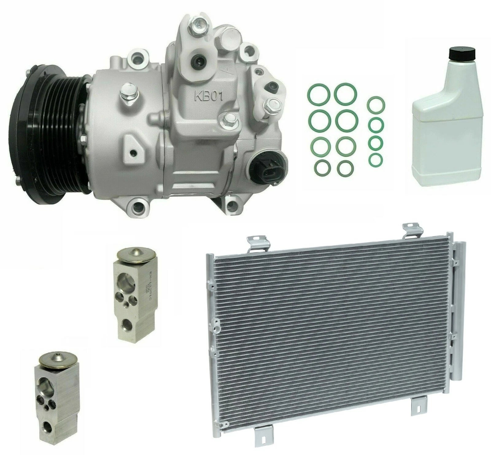 A/C Compressor Kit Replacement with Condenser for Audi A3 (2004–2012)