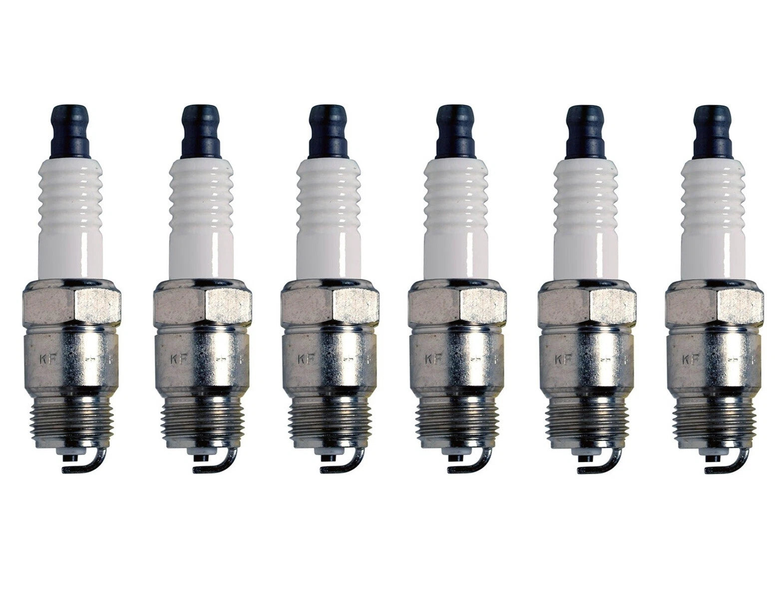 Set of 6 U-Groove Spark Plugs Gap 0.035 for V6 L6
