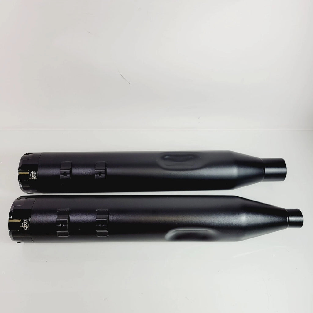 S&S Cycle Mufflers Black Thruster 550-0666 for Harley Touring (2017–2023)