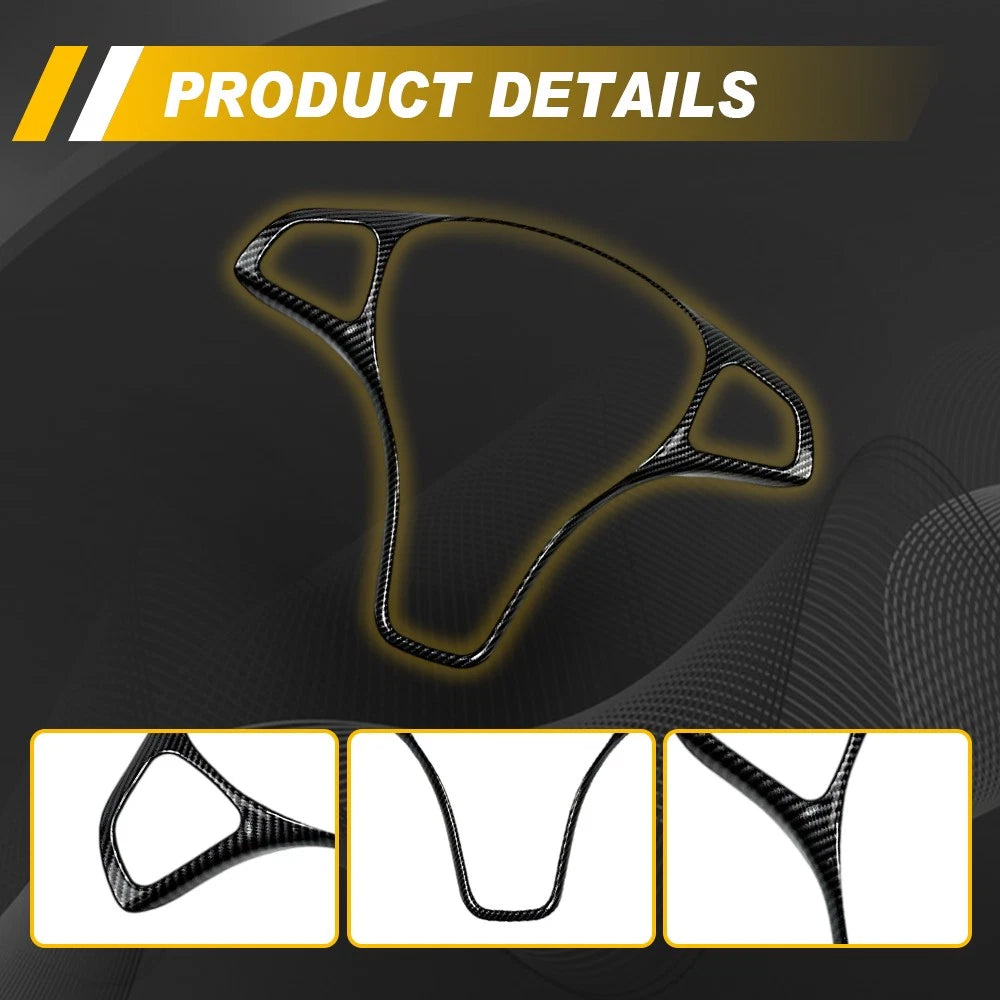 Carbon Fiber Steering Wheel Trim for Benz C E GLC GLA CLA (2015â2023)