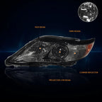 Headlight Replacement for Pontiac Grand Am (1999–2005) Black Housing