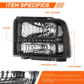 LED Headlight Lamp for Ford F250-F550 Super Duty Excursion (2005–2007)