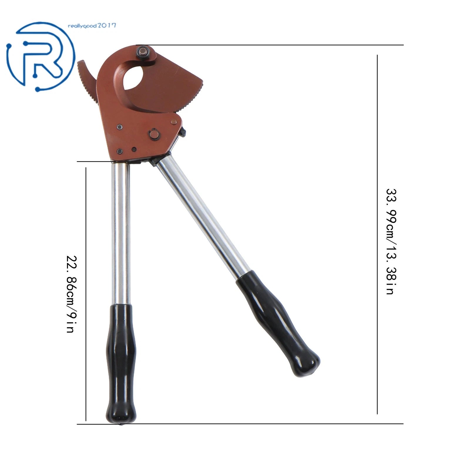 Ratcheting Cable Cutter for Copper Aluminum Wires (Up to 600 MCM)