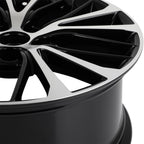 Set of 4 18x8 Black Machine Face Wheels for Multiple Vehicles