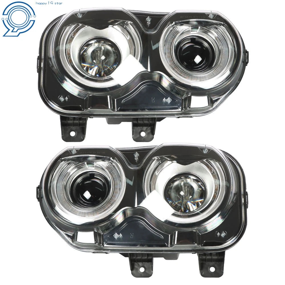 LED Headlights for Dodge Challenger (2015-2018) Black Housing Set