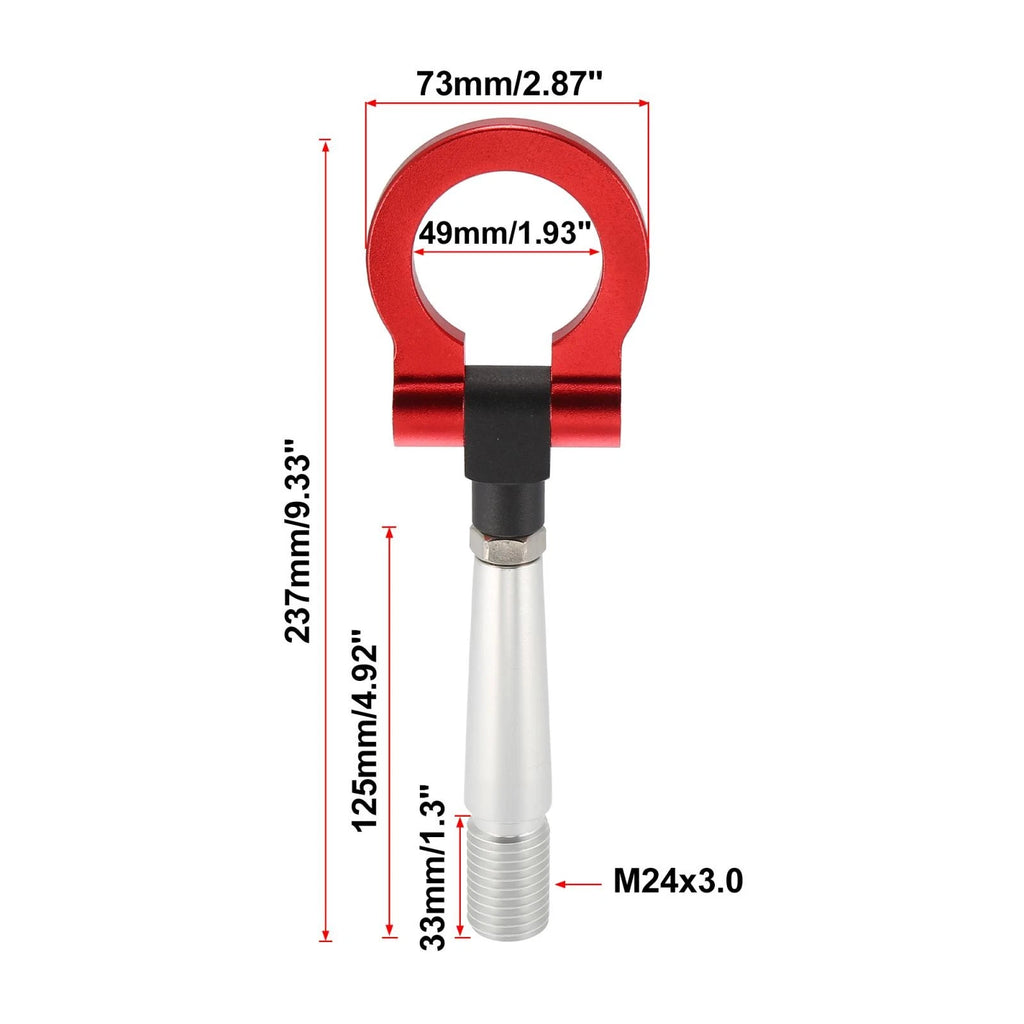 Tow Hook Ring for Mitsubishi Lancer EVO X (2008–2015) - Red