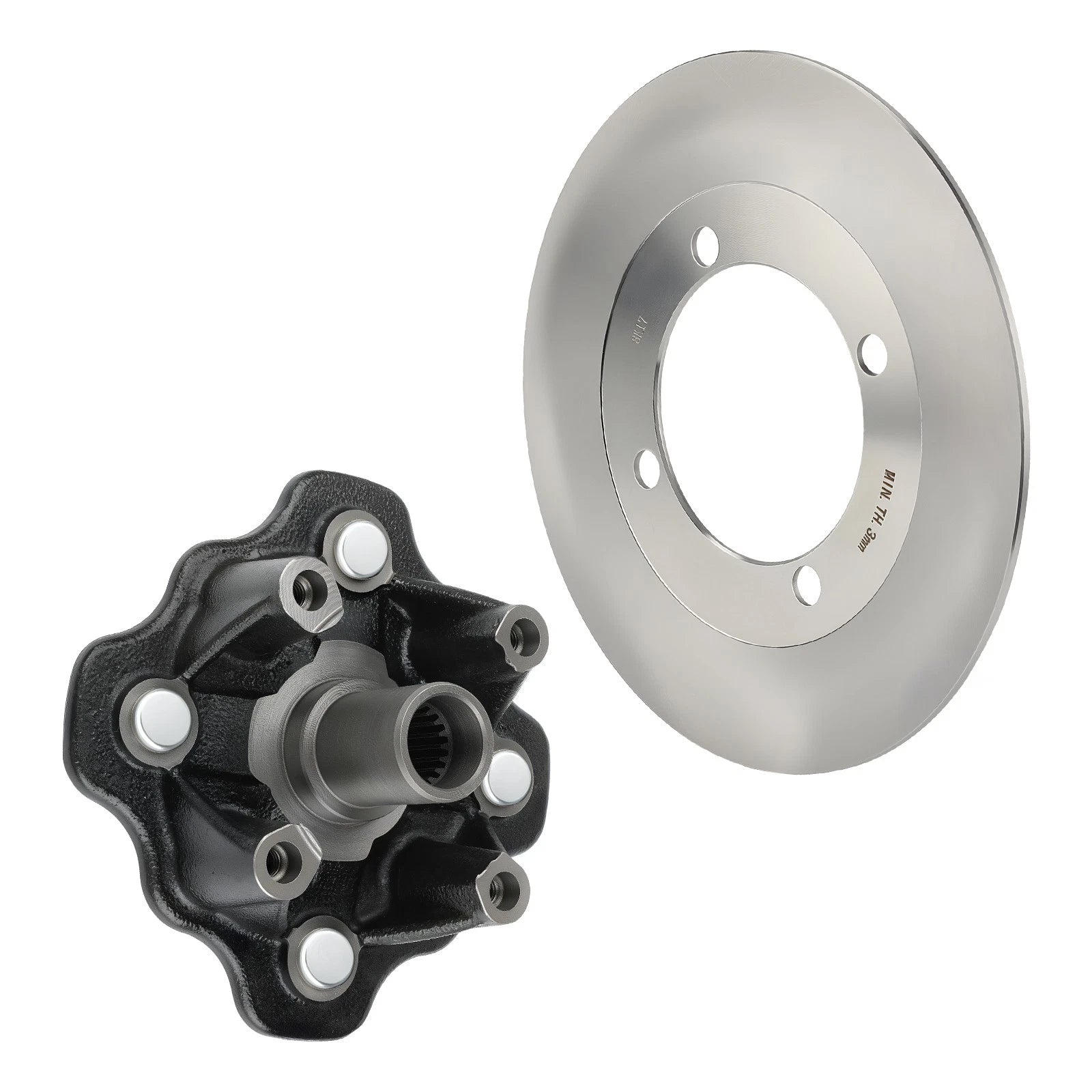 Front Wheel Hub & Brake Disc Rotor for Suzuki Eiger 400, Vinson 500 (2002–2007)