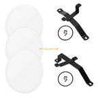 White Number Plate Kit for Honda Z50 Z50R (1979–1987) - Brackets & 3 Plates