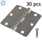 Set of 30 Satin Nickel Door Hinges 3.5" x 3.5" 2.2mm 1/4" Radius Corners
