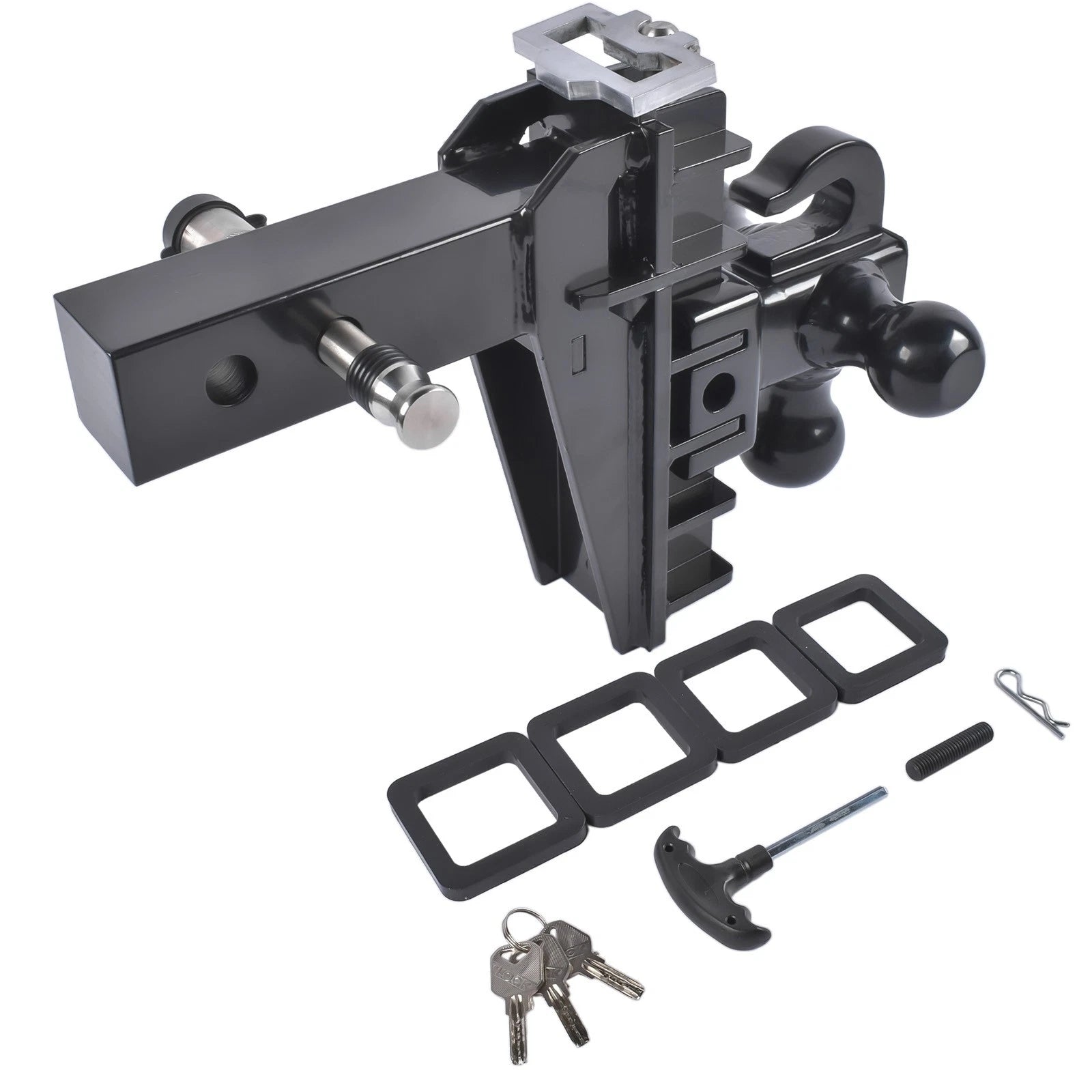 Adjustable Trailer Hitch for 2" Receiver (17000 lbs GTW)
