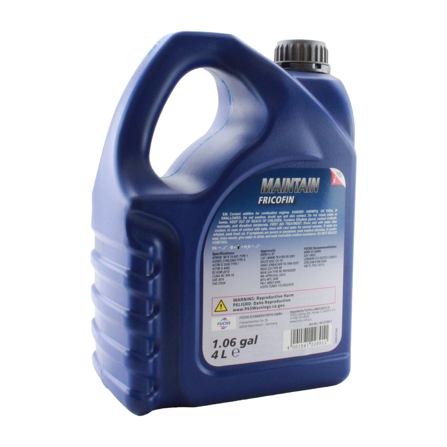 Set of 3 Fuchs 4L MAINTAIN FRICOFIN Engine Coolant Antifreeze 800351661