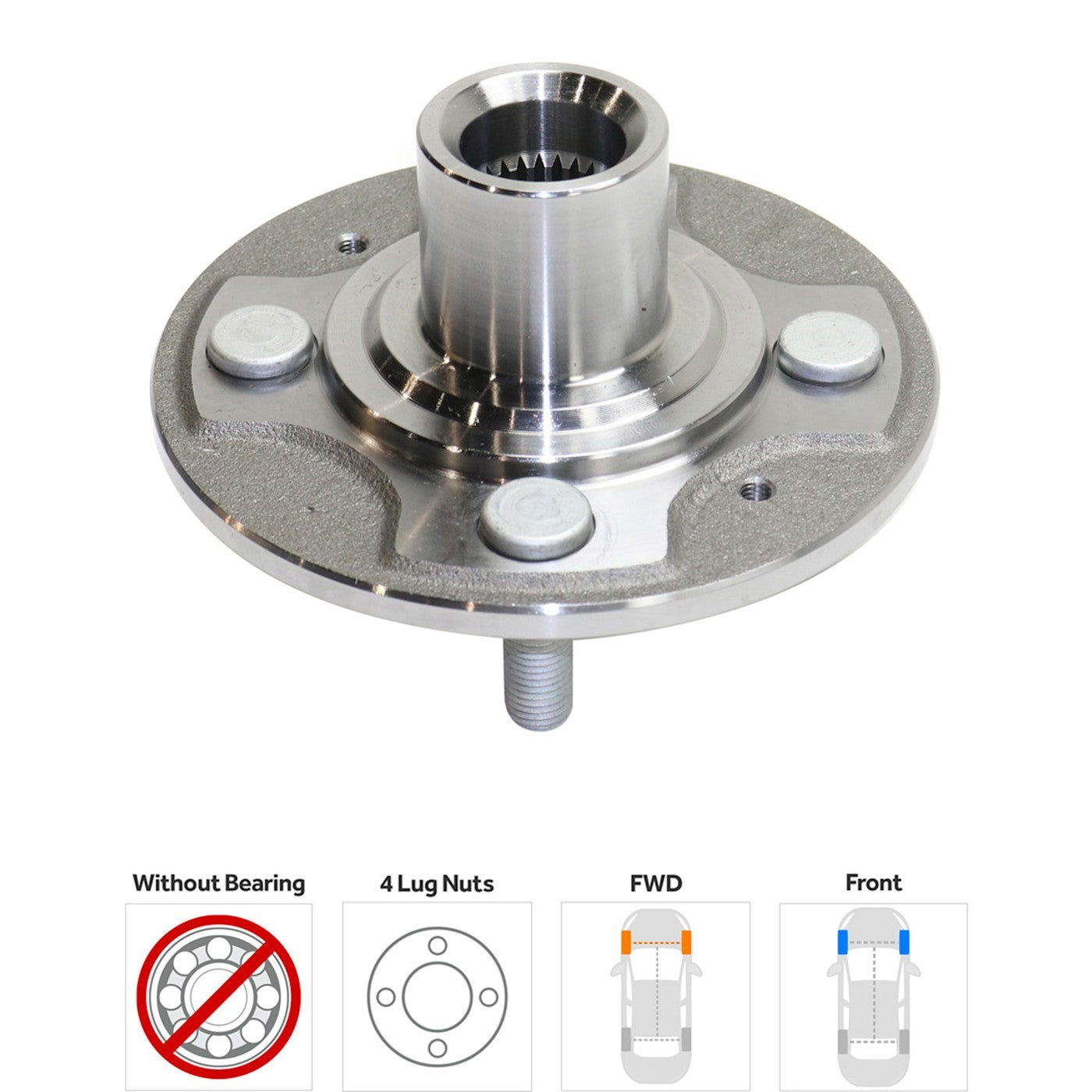 Set of 4 Wheel Hubs for Fit