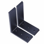 Set of 2 Heavy Duty Black Steel Countertop Support Brackets