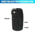 Remote Control Fob Key Case Shell for Ford Ka (2008–2016)