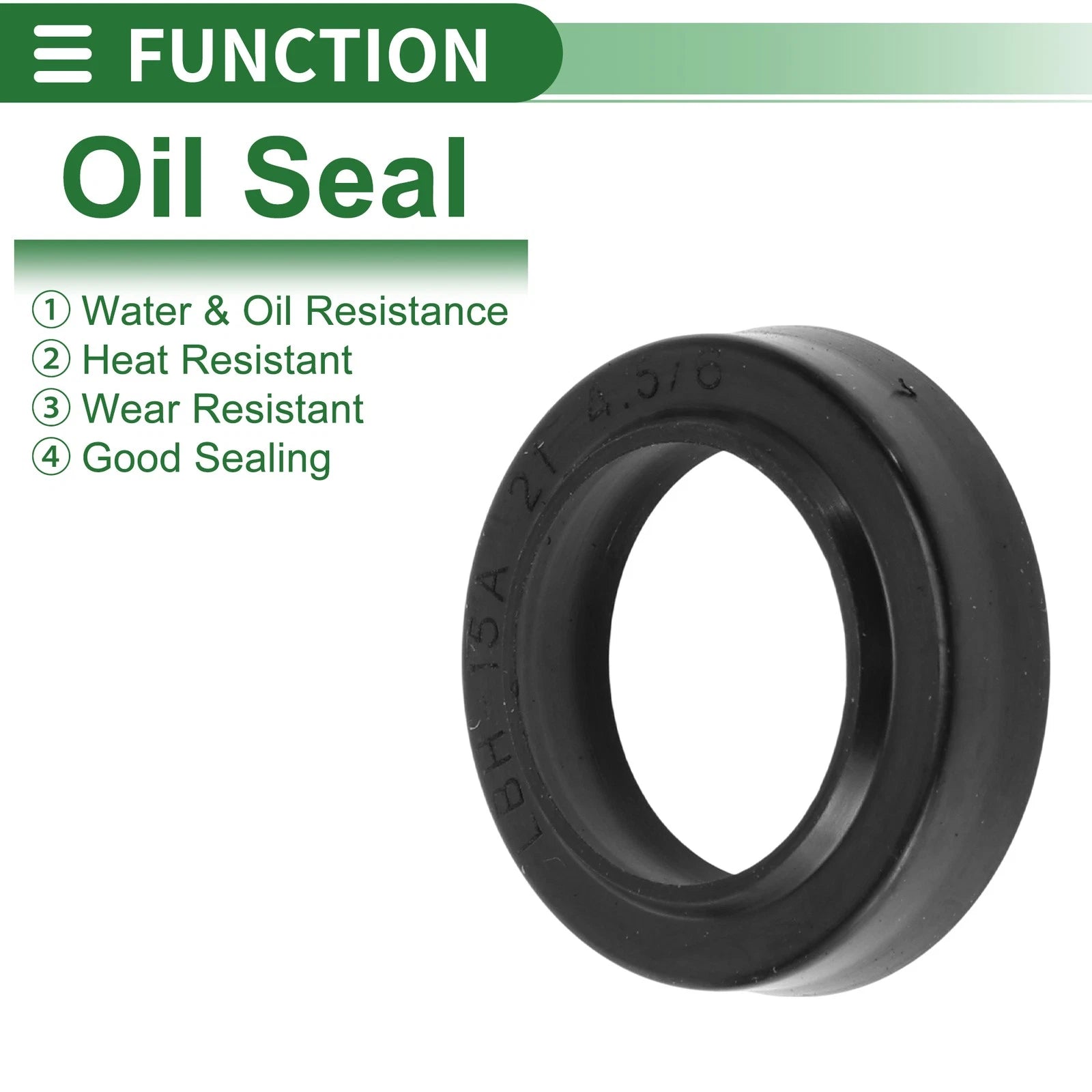 Set of 5 Oil Seal Rotary Shaft Seal NBR Rubber 15x21x4.5mm