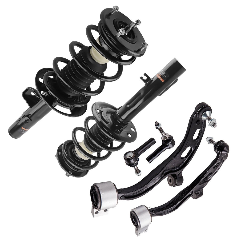 6x Front Struts Control Arms Outer Tie Rods for Ford Flex (2010–2012)