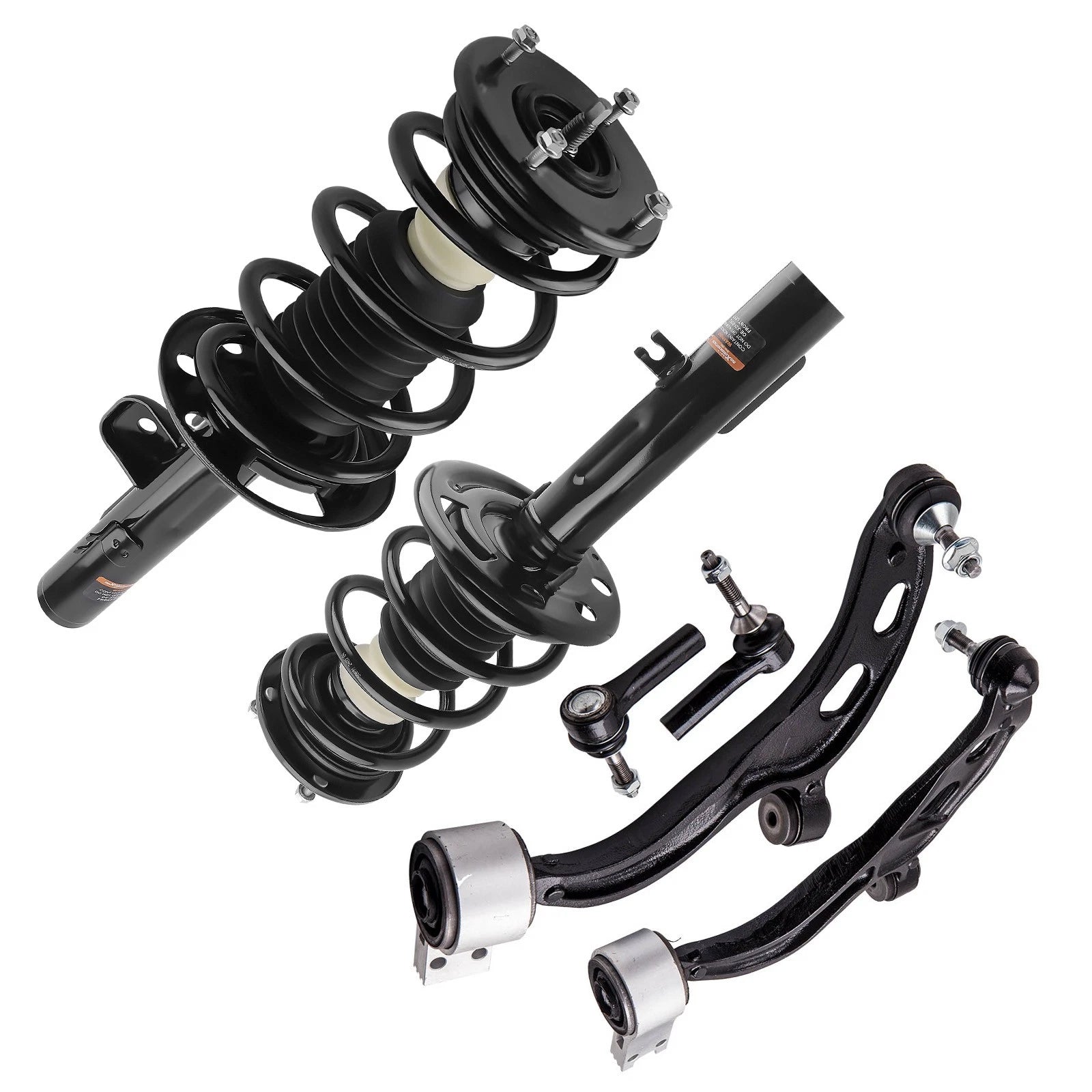 6x Front Struts Control Arms Outer Tie Rods for Ford Flex (2010–2012)