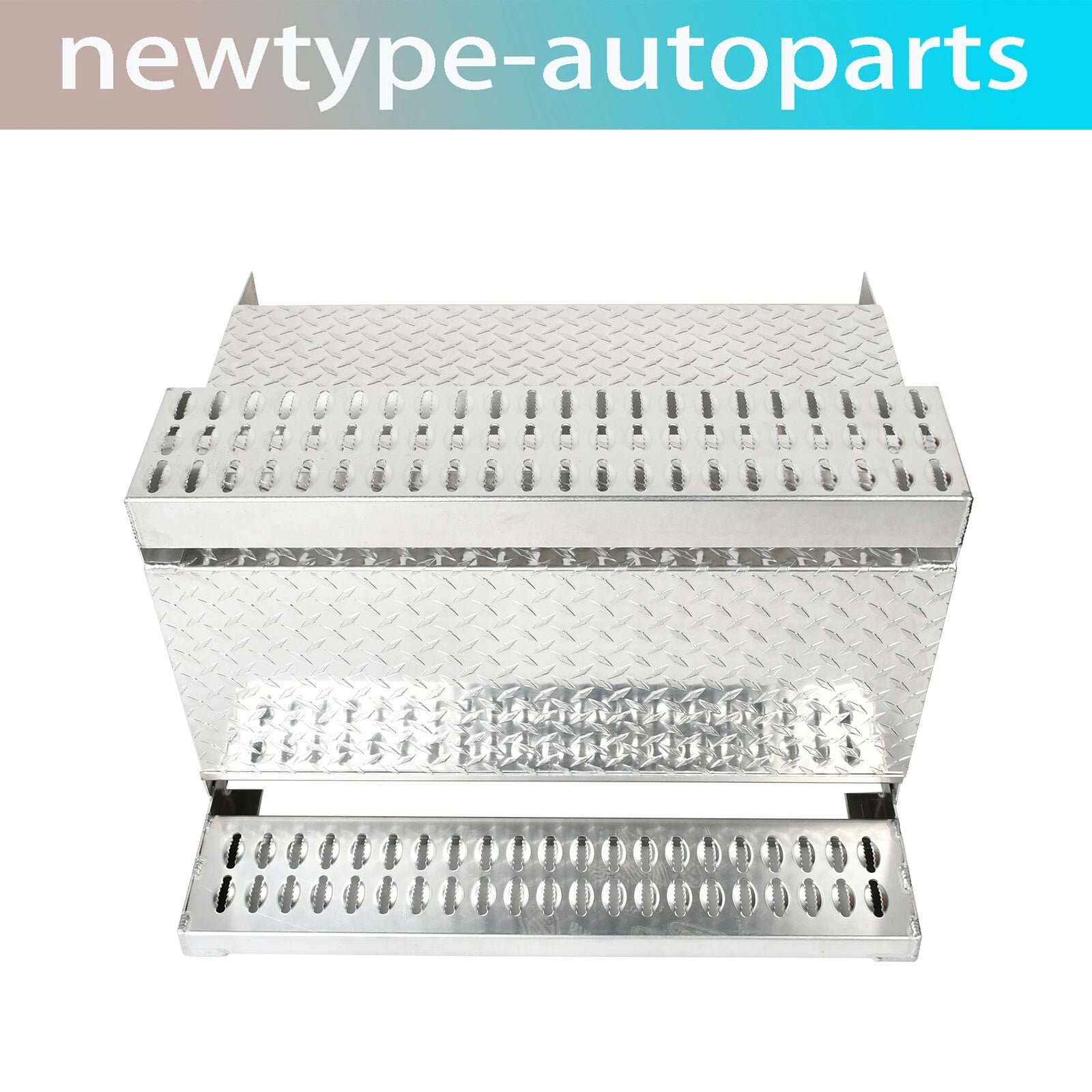 Aluminum Diamond Plate Step Battery Box Tool Box for Peterbilt 378 379 389 (31"x30"x19")