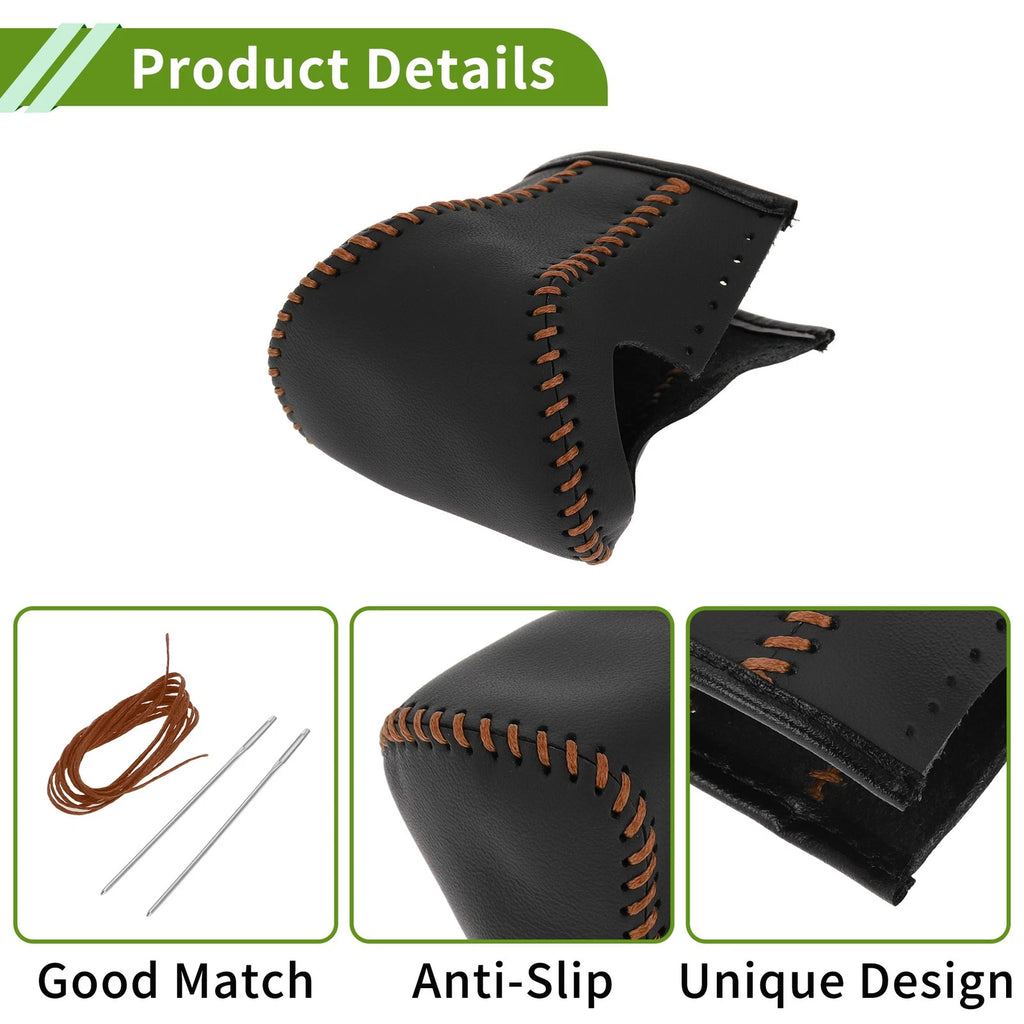 Gear Shift Knob Cover for Lexus ES300h (2018–2023) Black Brown Faux Leather