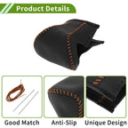 Gear Shift Knob Cover for Lexus ES300h (2018–2023) Black Brown Faux Leather