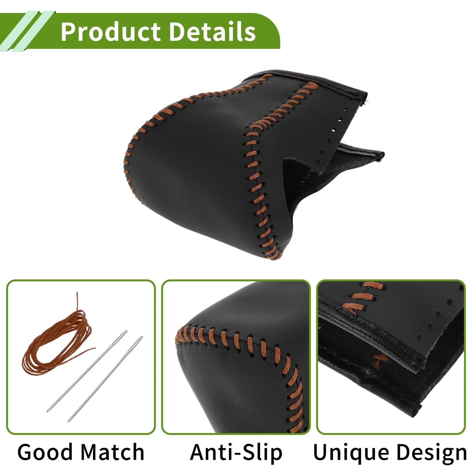 Gear Shift Knob Cover for Lexus ES300h (2018–2023) Black Brown Faux Leather