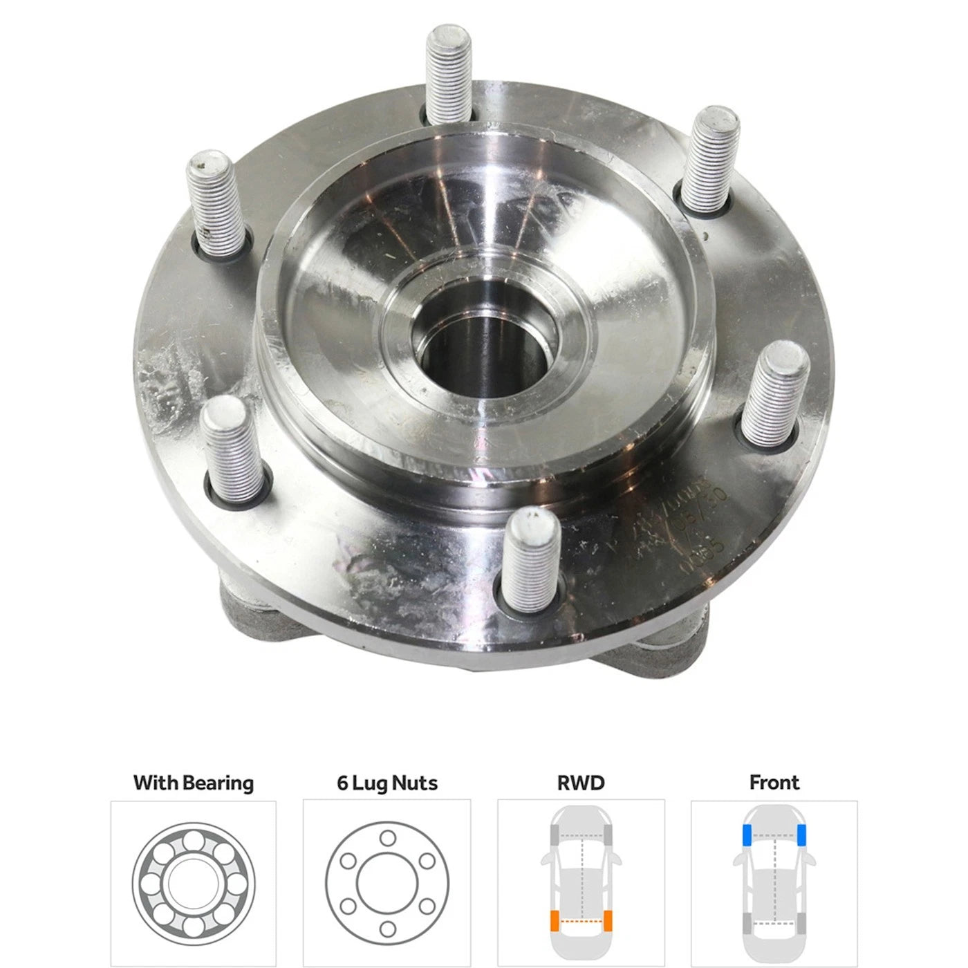 Wheel Hub Kit for Toyota Tacoma (2005–2020) Front Left Right 6 Lug