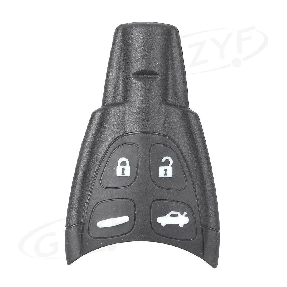 4 x Key Shell Fob Cover for Saab 9-3 Sport Car (2003-2011) Black