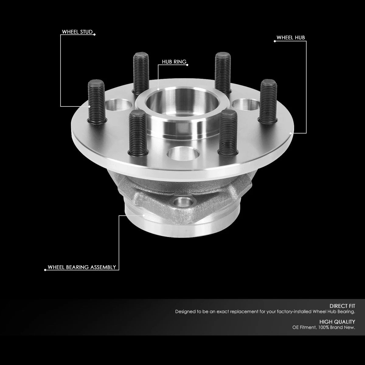 Front Wheel Bearing Hub Assembly for Chevy GMC K1500/2500 (1987–1994)