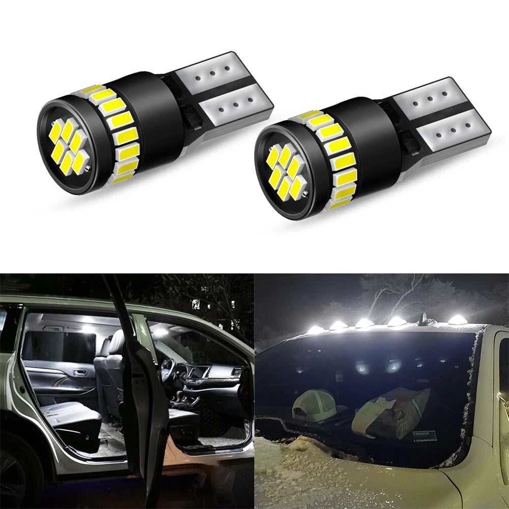 2X LED T10 194 168 W5W Super White Dome License Side Marker Light Bulb (6000K)