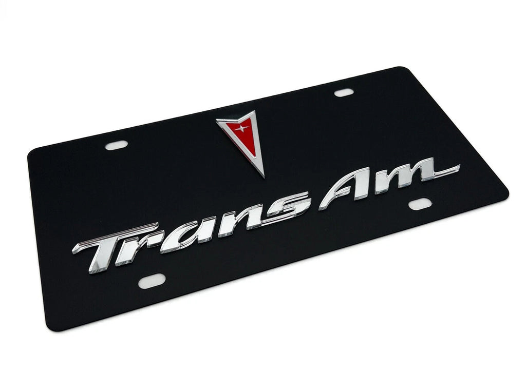 Black Metal License Plate Frame Replacement for Pontiac Firebird (1969–1970)