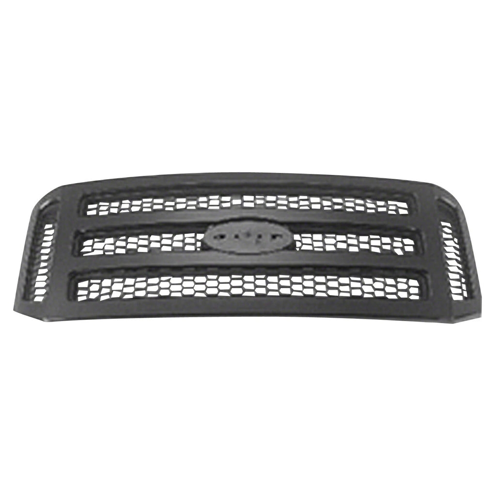 Replacement Gray Matte Plastic Front Grille w/Honeycomb Style