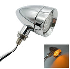 Mini Bullet LED Light Chrome Amber Clear Lens Replacement for Honda Motorcycle (2000–2010)