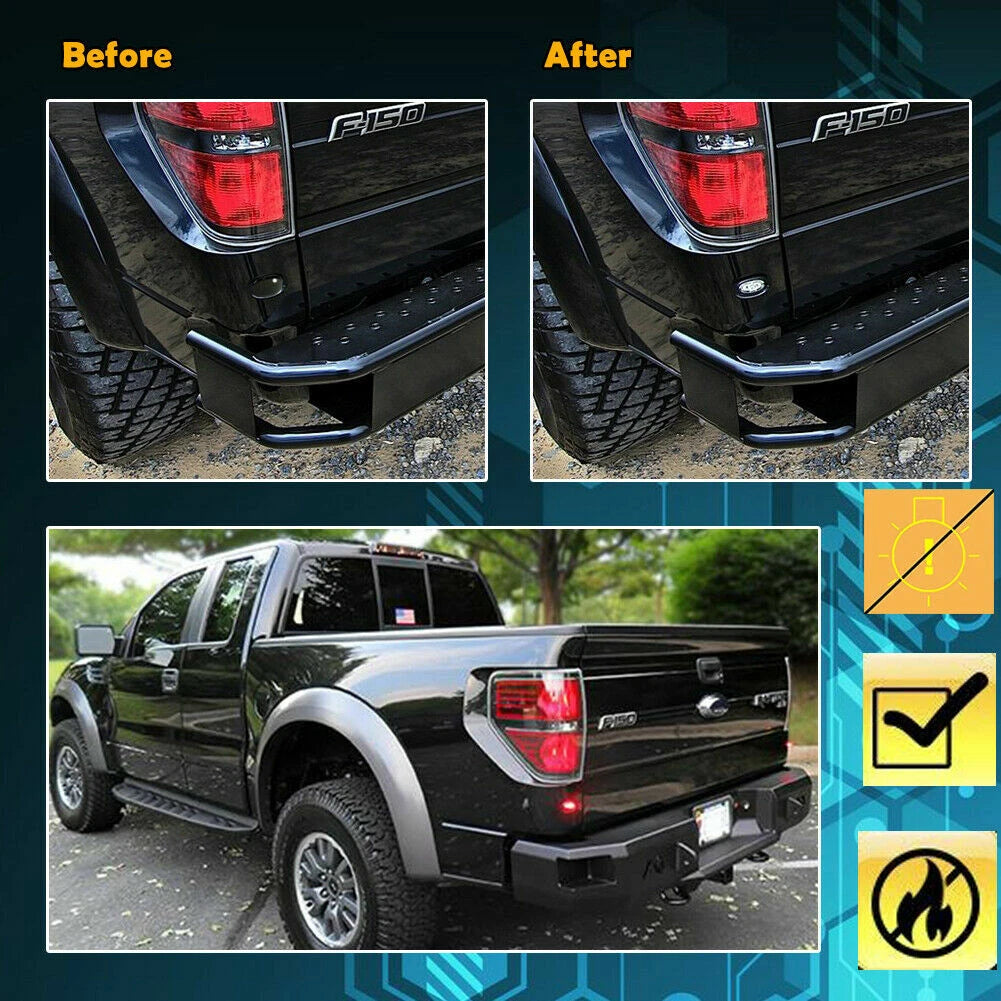 Clear Lens Red LED Rear Side Marker Lights for Ford F-150 Raptor