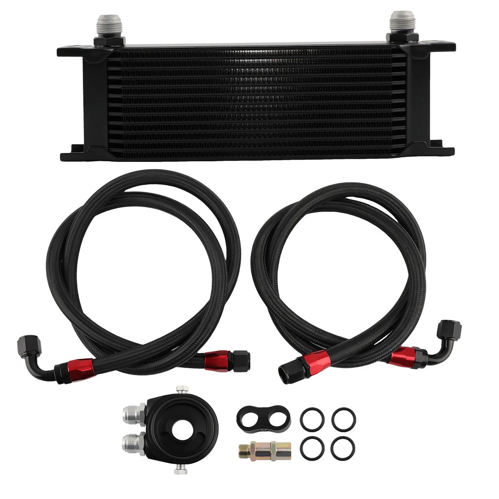 13 Row AN10 Oil Cooler Kit w/ 3/4-16 & M20-1.5 Filter Adapter