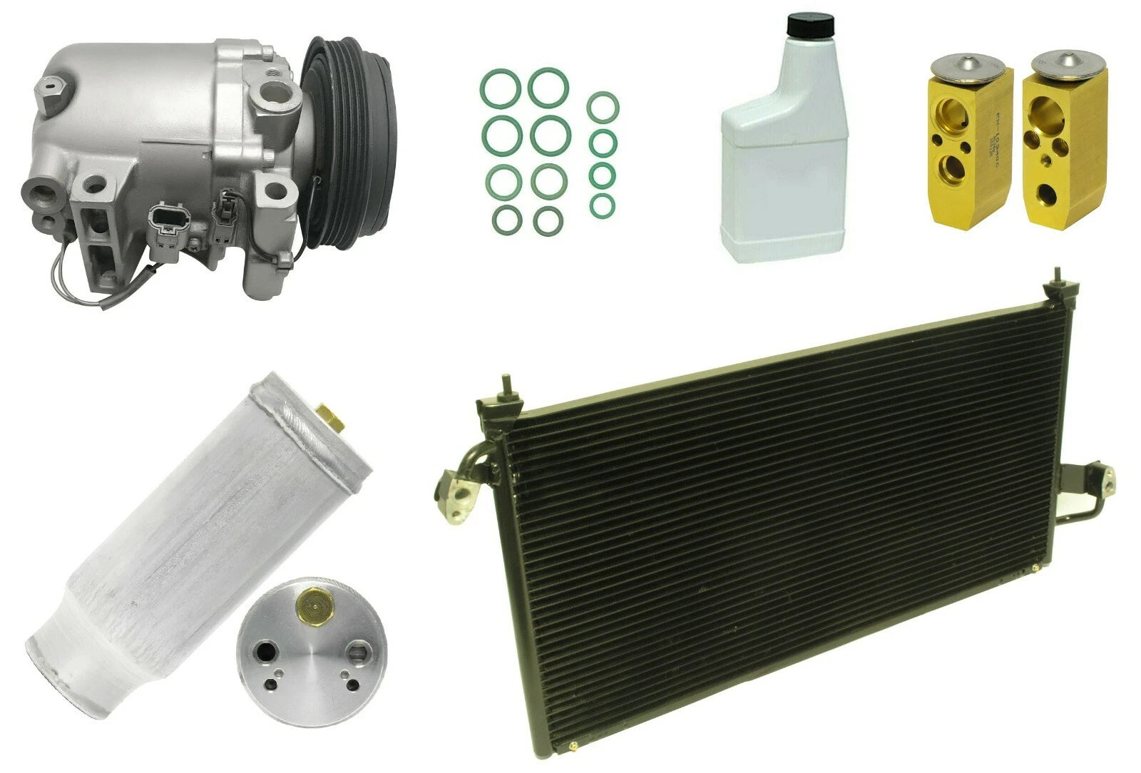 A/C Compressor Kit with Condenser Replacement for Complete AC System