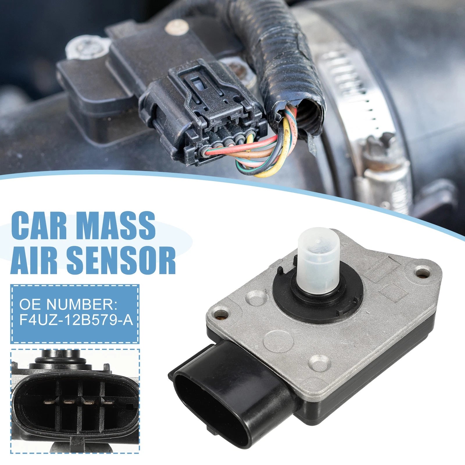Mass Air Flow Sensor for Ford E-150 (No.F4UZ-12B579-A)