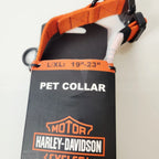 Large Orange Dog Pet Collar for Harley-Davidson (MPC001-26-L)