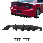 Matte Black Rear Diffuser Bumper Valance Lip for Dodge Charger SRT (2015–2023)