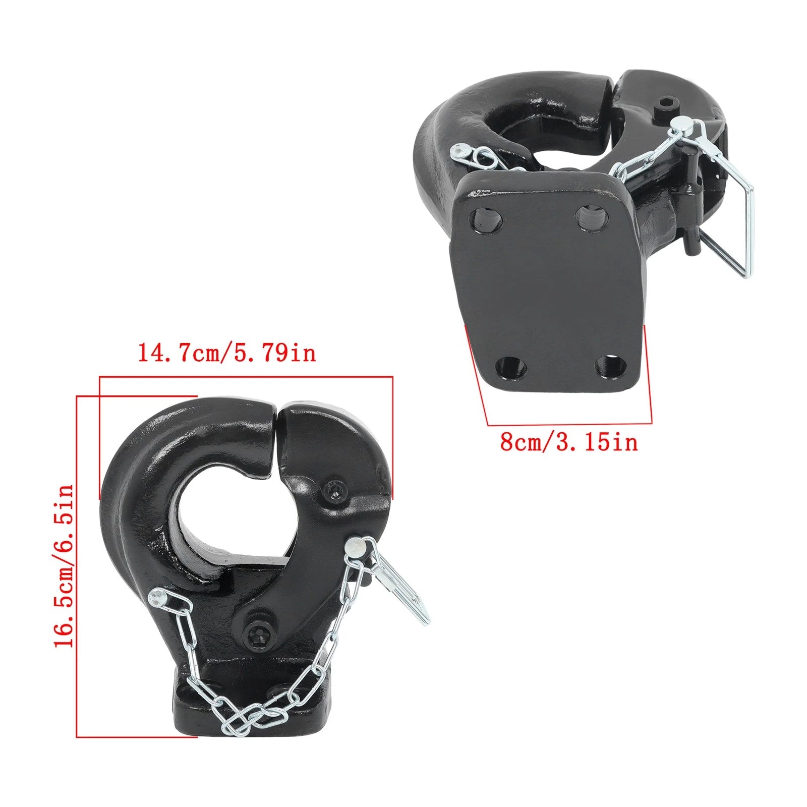 30 Ton Pintle Hook with Mounting Kit for Trucks