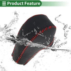 Gear Shift Knob Cover for Subaru Forester (2014–2017) Black Red Faux Leather