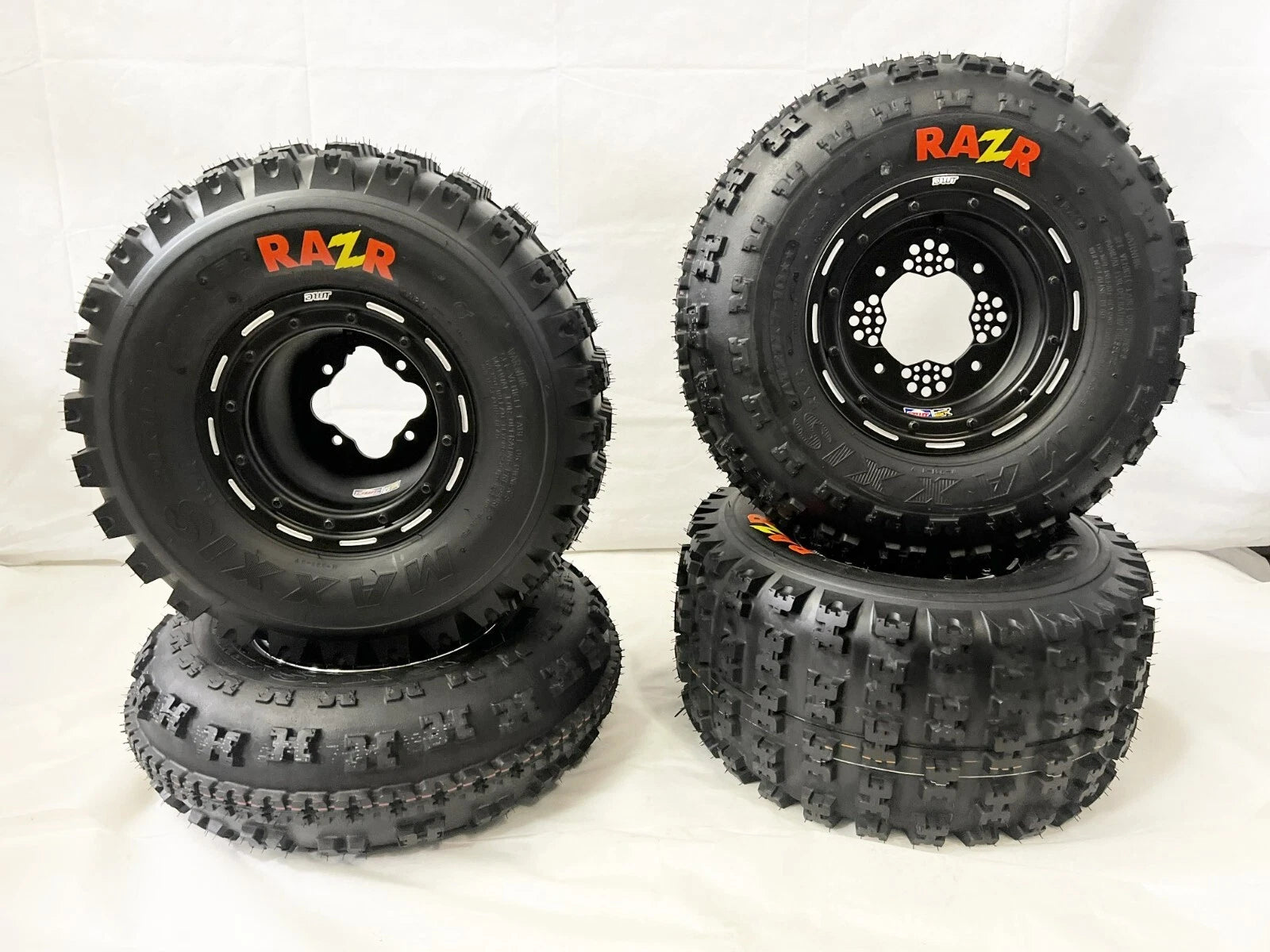 DWT G3 Beadlock Rims & Maxxis Razr Tires Kit for Yamaha Banshee YFZ450 (1997–2023)