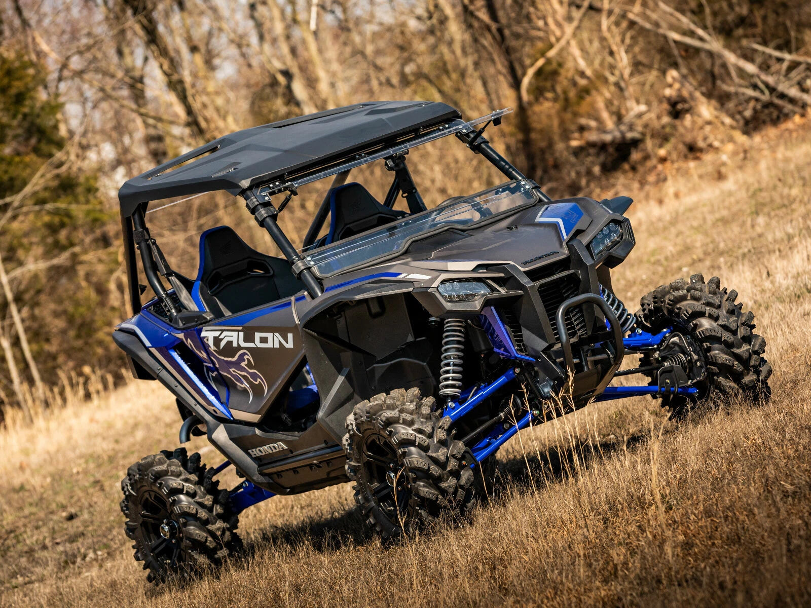 3X Scratch Resistant 3-IN-1 Flip Windshield for Honda Talon 1000 (2019–2023)