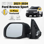 Left Side Mirror for Ford Bronco Sport (2021–2024) w/ Blind Spot, 5 Pins