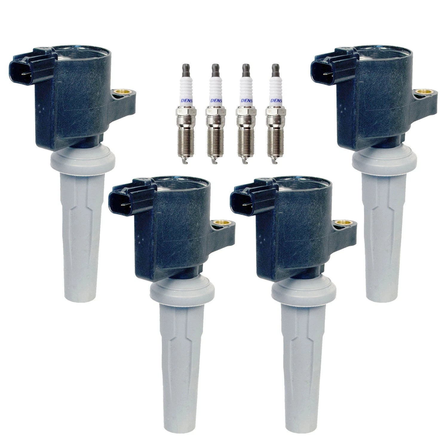 Set of 4 Denso Ignition Coils & Platinum Spark Plugs for C-Max Escape Fusion