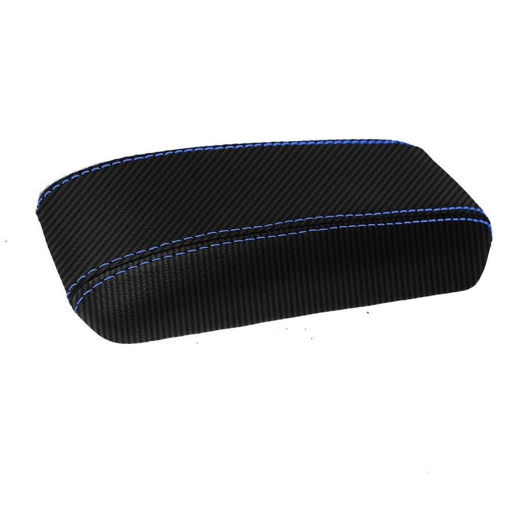 Console Armrest Cover for Honda Civic (1996–2000) PVC Carbon Blue Stitch
