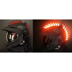 Rubber Helmet Mohawk Spikes for Dirtbike + 3M Reflective Strip