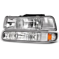 Headlight Assembly Pair for Chevy Silverado 1999-2002, Suburban, Tahoe 2000-2006