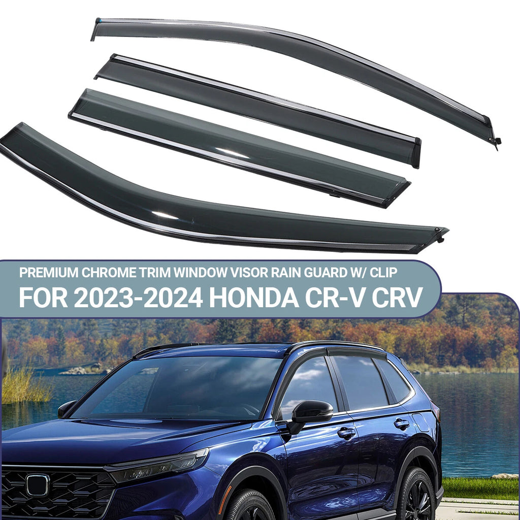 Chrome Window Visor Rain Guard for Honda CR-V (2023–2024)