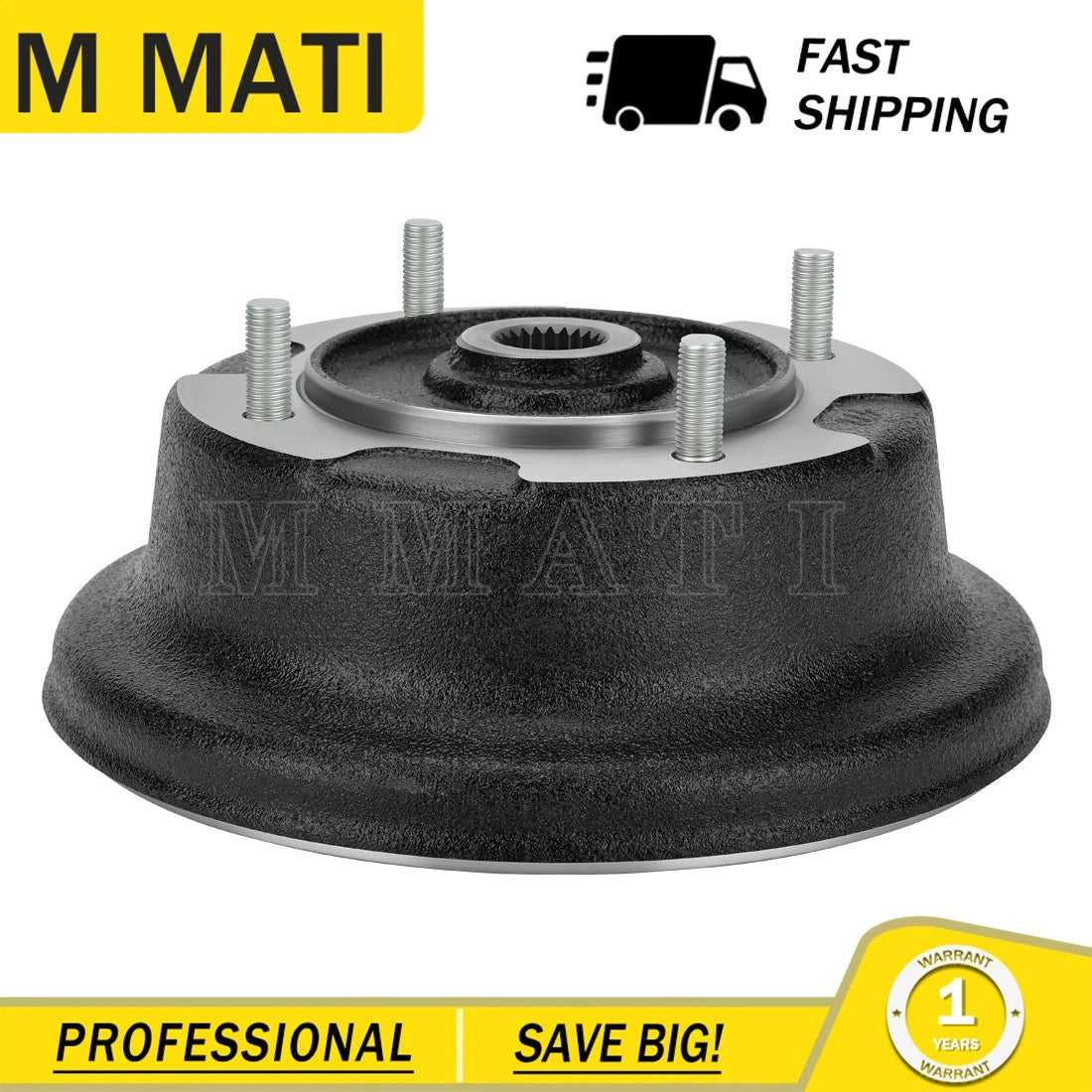 Front Brake Drum & Stud for Kawasaki Mule 600 KAF400 KAF400B (2005–2016)